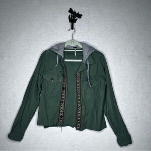 Free People Utility Jacket with Hoodie Insert – Size Small